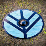 Viking Wooden Shield - Battle-Ready Shield Puidust kilp - Ragnar Viking Shield Cosplay Shield - T&auml;ielikult funktsionaalne kilp lahingu jaoks - Seinakaunistus