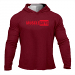 Muscleguys Fall New Arrival Youth Vitality Mugav &otilde;uesjooksmissport &otilde;huke pikkade varrukatega kapuuts Slim Fitness riided M must