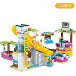 552 TK Andrea Pool Party Girl Series Ehitusklotsid Laste Klotsid S&uuml;nnip&auml;evakingitus t&uuml;drukutele Isetegemise m&auml;nguasjad