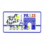 Les Tr&eacute;sors De Lily [A1953] - Metallist magnet  Tour de France  sinine valge punane - 10x6 cm mitmev&auml;rviline