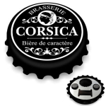 Les Tr&eacute;sors De Lily [A2218] &ndash; humoorikas magnetpudeliavaja 'Corsica' must (Korsika &otilde;lletehas) - 80x15mm must