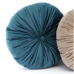Les Tr&eacute;sors De Lily [R8300] - t&uuml;rkiissinine 'Scarlett' sametpadi - 45x45 cm t&uuml;rkiissinine
