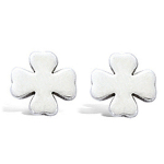 Les Tr&eacute;sors De Lily [F6246] &ndash; h&otilde;bedased &bdquo;Clover&rdquo; h&otilde;bek&otilde;rvar&otilde;ngad (roodiumiga kaetud) - 7 mm h&otilde;be