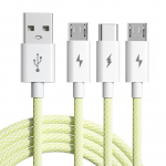 QGeeM 3in1 66W &uuml;likiire laadimisega Macarone p&otilde;imitud andmekaabel, sobib iPhone 11 12 Huawei P30 Xiaomi Android Type C kiirlaadimiskaabliga 1.2M