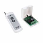 Nutikas kodu 433Mhz RF DC 12V 2CH &otilde;ppekood Juhtmeta kaugjuhtimispuldi l&uuml;liti relee vastuv&otilde;tja Pack of 1 valge