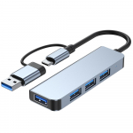 C-t&uuml;&uuml;pi USB-jaoturiga 4-&uuml;hes dokkimisjaam USB3.0 5gbps ja 3 USB2.0 4-pordiga &uuml;li&otilde;huke USB-jaotur h&otilde;be