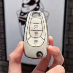 TPU autov&otilde;tme &uuml;mbris, keeratav kaugjuhtimispult, Chevrolet Chevy Cruze Blazer Monza Malibu Aveo Captiva Spark v&otilde;tmehoidja jaoks Key Case valge