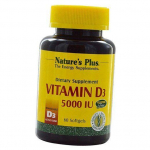Vitamiin D3, vitamiin D3 5000, Nature's Plus 60 geelkapslit (36375066) 60softgels