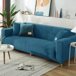 Talvised sametdiivanikatted elutoa jaoks elastne m&ouml;&ouml;bel diivan kate Chaise Longue nurk L-kujuline diivanikate 1 / 2 / 3 / 4 iste 1seater 90-140cm j&auml;rve sinine v&auml;rv
