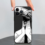 Tpu pehme &uuml;mbris Iphone 12 Mini 8 Plus 7 6s 14 Pro Max 13 Pro Xr 11 Xs X Se Xs Anime mootorsae Man Makima Cover luksus&uuml;mbriste jaoks iPhone X(XS)
