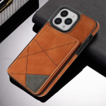 Rahakoti k&uuml;ljekaardi &uuml;mberp&ouml;&ouml;ratav nahk&uuml;mbris iPhone 14 Pro Max 13 Pro Max 12 Pro Max 11 Pro Max Se 2022 2020 X Xr Xs Max 8 7 6 6s Plus jaoks iPhone 12 Mini pruun