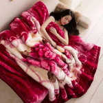 Fliistekk Raske Korea naaritsa tekk 150x200cm Pehme ja soe paks Raschel Mink tekk s&uuml;giseks, talveks, voodiks, koju, kingitusteks 150*200cm pink