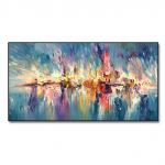 Suur abstraktne maalikunst V&auml;rviline &otilde;itsev lilleplakat L&otilde;uendimaal elutuppa seinakunst Dekoratiivsed pildid Kodukaunistus 60cm&times;120cm NoFrame
