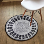 T&auml;hep&auml;ikese ja kuu vaiba joogamatt treeningbaari elutuppa &uuml;mmargune vaip Kunstiline p&otilde;randamatt Naise voodivaibad Kassi koerapadi Diameter 60cm