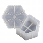 2 tk V&auml;ike Hexagram Star Trinket Box vaiguvormide komplekt DIY hoiukarbi silikoonvorm XYZ
