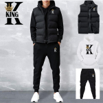 Meeste vabaaja komplektid, vest + kapuutsid + p&uuml;ksid, 3-osaline spordidress, meeste spordir&otilde;ivaste komplekt 2XL