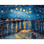 Kuulus Van Goghi kohviku terrass &ouml;&ouml;sel &Otilde;limaal Reproduktsioonid l&otilde;uendil Plakatid ja tr&uuml;kised Elutoa seinakunstipilt 50X75 brandeis sinine v&auml;rv