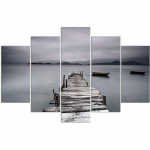 Viieosalise pildiga l&otilde;uendiprint Pier Lake Landscape Image 100x70 hall v&auml;rv