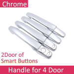 Peugeot 4007 jaoks 2007~2012 2008 2009 2010 2011 Kleebised Dekoratsioon Kroomitud uksek&auml;epideme kate Paigaldage auto Handle 2 Buttons gray