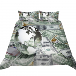 3D luksuslik rahamustriga voodipesu dollari mustriga tekikate 2 v&otilde;i 3 t&auml;issuuruses kaheinimesevoodiga mugav pehme kodukaunistus Baby 100x135cm