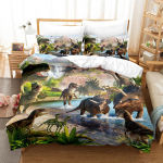 Dinosaurusvoodipesitekk, Majapidamisvoodipesu Suur tekikott ja padjap&uuml;&uuml;r Austraalia/EL/USA &Uuml;hekohaline/kahekohaline Voodi T&auml;issuurus Baby 100x135cm