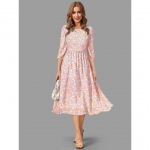 Lillemustriga Georgette Fit & Flare Midi Kleit