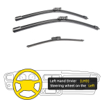 3 TK SKODA Karoq 2017-2020 jaoks 26  18  13  eesmised tagumised klaasipuhasti harjad esiklaas esiklaasi aknal&otilde;ikuri tarvikud 2017 2018 2019 2020 Left Hand