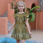 T&uuml;drukutele Sinise liivaprindiga kleidid Lastele T&uuml;drukute Peokleit Liibuv Liibuv L&uuml;hikeste Varrukatega Seelik &Uuml;le 4-aastastele T&uuml;drukutele 80 sinine