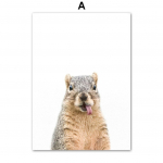 P&otilde;hjamaade orav &ouml;&ouml;kull kaelkirjak kunst seinaplakat Siil J&auml;nes hamster Lastetoa kodukaunistus Cuadros Decorativos 21X30cm No Frame