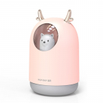 Kodumasinad Usb &otilde;huniisutaja 300ml Cute Pet Ultrasonic Cool Mist Aroomi &Otilde;li Difuusor Romantiline V&auml;rviline Led Lamp Humidificador Pink
