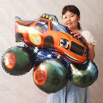 JIUJIU blaze ja monster masinaga tr&uuml;kitud &otilde;hupallid fooliumi &otilde;hupalli s&uuml;nnip&auml;evapeo kaunistamiseks 18inch round balloon