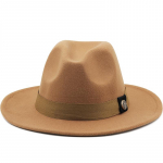 Kuum villane fedora m&uuml;ts N&ouml;&ouml;biriba laia &auml;&auml;rega massiivne &uuml;mmargune top naiste m&uuml;ts klassikaline lihtne pidulik kleit kiriku khakiv&auml;rvi talvem&uuml;ts 56-58CM