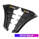 2Pcs Automobile Leaf Plate Decoration Flank Fender Modified Side for Renault RS Line Clio Megane Scenic laguna Logan Koleos 2PCS Black gray