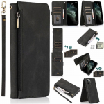 T&otilde;mblukuga rahakott 8 kaardiga klapitav magnetiline nahast &uuml;mbris iPhone'ile 15 14 13 12 11 Pro Max XS MAX XR /Samsung S23 S22 S21 Ultra Plus S21FE A14 A54 A13 A53 A52 iPhone 6/6S must