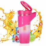 Kaasaskantav blender kokteilide ja smuutide jaoks 4000 mAh Type-C taaslaetav 460 ml isiklik blender 6-ga lilla