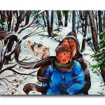 5D DIY Teemantmaal Cartoon Fat Lady Ristpistes Komplektid T&auml;ispuurimine Ruuttikandid Mosaiik Grill Kunstpilt Kodukaunistuse kingitus Full Round 20x30CM