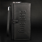 Meeste mood Pu-nahast pikk sidurikott Vabaaja mobiiltelefonikott, mitme kaardiga rahakott, kingitus poiss-s&otilde;brale kerge kohvi v&auml;rv