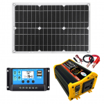 P&auml;ikeseenergia tootmiss&uuml;steem topelt USB 25 W p&auml;ikesepaneel + 6000 W toiteinverter DC 12 V kuni AC 110 V 220 V must