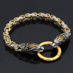 Kvaliteetne roostevabast terasest Viking Flower Wolf Head meeste P&otilde;hjamaade King Chain meeste parim kingitus ehe k&auml;ev&otilde;ru 22cm