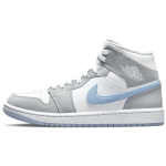 Air Jordan 1 Mid Wolf hallid alumiiniumist naiste tennised valged BQ6472-105 35.5