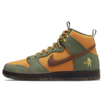 Pass~Port x Nike Dunk High SB T&ouml;&ouml;saapa Unisex Tossud Roheline S&uuml;sinikuroheline Siider DO6119-300 37.5 brown