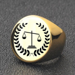 Hnsp tahke roostevabast terasest s&otilde;rmus meestele Balance Signet &uuml;mmargused s&otilde;rmused meestele hiphop stiilis ehted kingitus 7 kollane