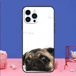 Mops Dog telefoni&uuml;mbris iPhone'ile Samsung Galaxy Redmi Xiaomi Oppo OnePlus Note SA 7 8 9 10 11 12 13 14 20 21 22 23 53 54 Pro Max Plus Ultra TPU Soft iPhone 6 or 6S