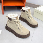 Naiste k&otilde;rge &uuml;laosaga kingad Talvine uus fliisvoodriga soe, k&otilde;ik sobivad suured puuvillased kingad, platvorm vabaajajalatsid Tide 35 khaki