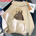 Anime Miyazaki Hayao Jaapani pusad Unisex graafiline anime Unisex dressipluusid pluss suurusega harajuku Unisex kapuuts L beige