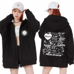 Korea uued teksad Bunny Kawaii Graafilised lukuga kapuutsid Mood Kpop Stiilis Armas kapuuts Meeste Naiste vabaaja jakid T&otilde;mblukuga dressipluusid S