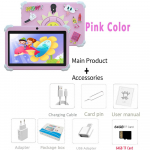 BDF 5G WiFi K1 tahvelarvuti 7 tolli lastele lastele tahvelarvuti Android 9.0 tahvelarvuti arvuti 32 GB kena kujundus &Otilde;ppiv meelelahutuskingitus lastele Standard add 64GB Card roosa