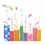 Lastetoa seinakleebis V&auml;rviline pliiatstr&uuml;kk Isekleepuv libisemisvastane Suurep&auml;rane kleepuvus Eemaldatav Laste Magamistoa Lasteaia Seinakaunistuse Kleebis mitmev&auml;rviline