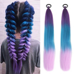 S&uuml;nteetilised 26-tollised h&otilde;&otilde;guvad keerdpunutised Juuste pikendused Jumbo Patsid Ombre Juuksed 65CM nagu n&auml;idatud v&auml;rv