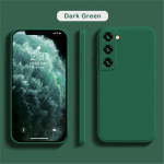 Luksuslik originaal vedel silikoon Samsung Galaxy A05S A04S A04E A14 A54 A23 A33 A53 A73 A13 A32 A52 M53 A72 S20 S21 S22 S23 Ultra Plus telefoni&uuml;mbrised For Samsung S23 Ultra tumepunast v&auml;rvi